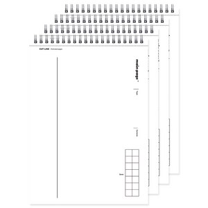 뭉구 3000 메인페이지 뜯어쓰는 B5 절취 상철노트, 화이트, 4개