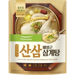 풀무원 반듯한식 산삼배양근 삼계탕 실온, 800g, 1개