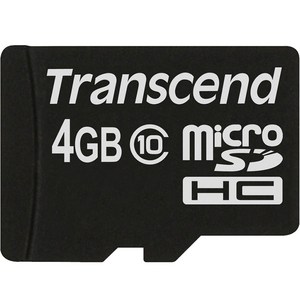 트랜센드 microSDHC CLASS 10 마이크로 SD카드, 4GB, 1개