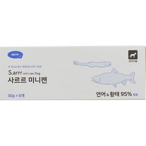 동원아르르 강아지 사르르 미니캔 독 30g 6p, 연어 + 황태, 180g, 1개