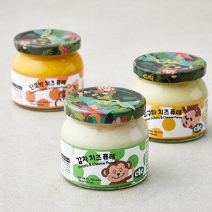 cle 7개월 이후 이유식 치즈 퓨레 150g x 3종 세트, 혼합맛(단호박/치즈), 혼합맛(고구마/치즈), 혼합맛(감자/치즈), 1세트