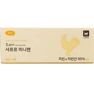 동원아르르 고양이 3개월~전연령 미니캔, 닭, 30g, 6개