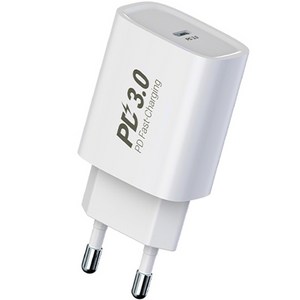 프라임큐 삼성 갤럭시 애플 호환 PD3.0 USB C타입 고속 충전기, 화이트, 1개