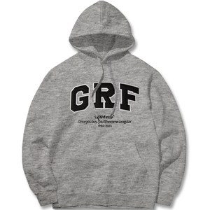 그랜피니 프리미엄 세미 오버핏 GRF 엠보 자수 크루넥 후드 티셔츠 GFHT020