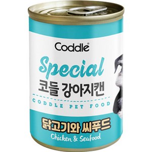 코들 강아지 캔, 닭고기와 씨푸드, 400g, 8개