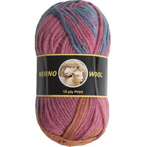 yarna 메리노 울 털 뜨개실 10ply 100g, 8530 오렌지블루믹스, 1개