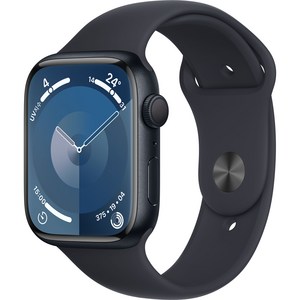 Apple 애플워치 9 GPS, 45mm, 미드나이트 / 미드나이트 스포츠 밴드, M/L