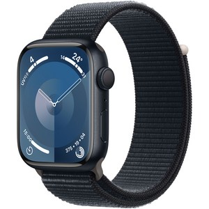 Apple 애플워치 9 GPS, 45mm, 미드나이트 / 미드나이트 스포츠 루프, Loop