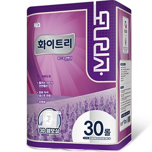 모나리자 화이트트리 머스크 라벤더향 천연펄프 3겹 고급롤화장지, 25m, 30개입, 1개