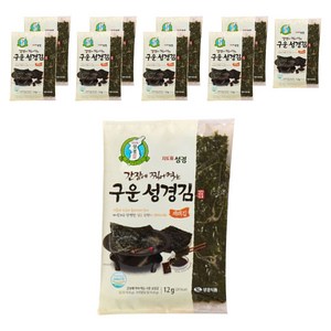 지도표성경 간장에 찍어 먹는 구운김, 12g, 10개