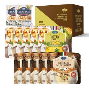 폰타나 그릴드 머쉬룸 크림 수프 180g x 5p + 스위트콘 크림 수프 180g x 5p + 크루통 갈릭 & 파슬리 10g x 2p 세트, 1세트