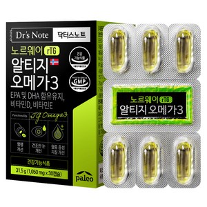 팔레오 닥터스노트 알티지 오메가3 31.5g, 30정, 1개