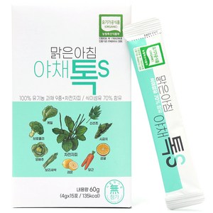 산마을 맑은아침 야채톡S 15p, 15g, 1개