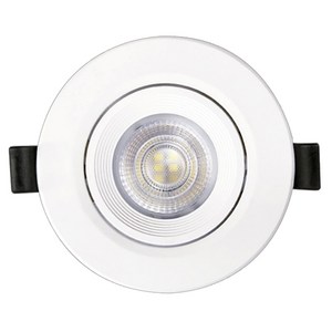 원하 DO 직회전 다운라이트 LED 5W 주광색 플리커프리, 화이트, 1개