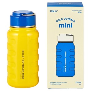 오슬로 아웃백 미니 텀블러, 270ml, 옐로우, 1개