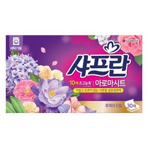 샤프란 아로마시트 시트 섬유유연제 후레쉬 드림 본품, 30매, 1개