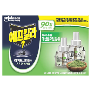 에프킬라 리퀴드 리필 45일 그린티향 2p, 66ml, 1개