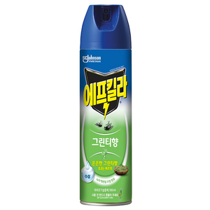 에프킬라 모기 스프레이 에어로졸 그린티향, 500ml, 1개