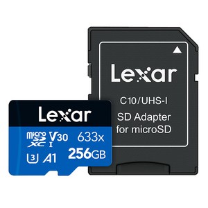 렉사 하이퍼포먼스 micoSDXC 메모리카드 UHS-I 633x, 256GB, 1개