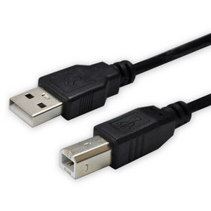 디옵텍 USB 2.0 A M B M 프린터 케이블 블랙 JUSTLINK U2AB10, 1개, 1m