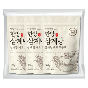 한방선생 국내산 삼계탕 재료, 100g, 3개