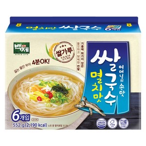 백제 쌀국수 멸치맛, 92g, 6개