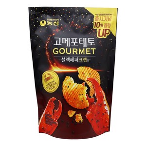 농심 고메포테토 블랙페퍼크랩맛, 75g, 1개