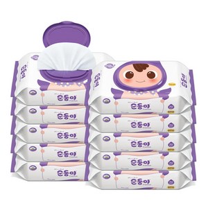 순둥이 프리미엄 엠보싱 아기 물티슈 캡형 65gsm, 70개입, 10개