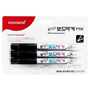 모나미 화이트 보드마카 FINE 3p, 흑색, 1개