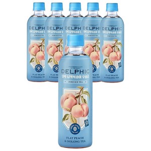 델픽 납작복숭아 우롱티, 500ml, 6개