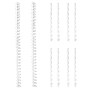 코히모 30공 바인더 파일 라운드형 루즈링 4W101 10개입, 투명, 투명, 1개