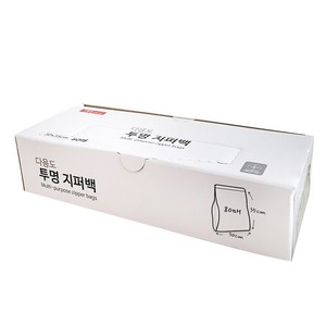 생활을그리다 다용도 투명 지퍼백, 대(L), 80개입, 1개