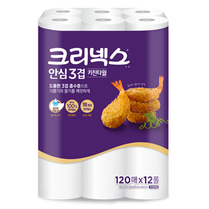 크리넥스 안심 3겹 키친타월, 12개입, 1개