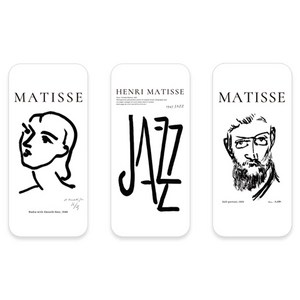 모노라이크 아트컬렉션 하드 북마크 3종 세트, 03 Matisse Dawing, 1세트