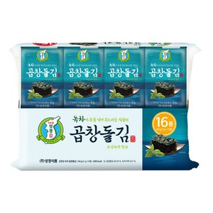 지도표성경김 녹차 곱창돌김, 4g, 16개