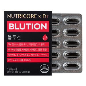 뉴트리코어 Dr 블루션 블러딕스 63.72g, 60정, 1개