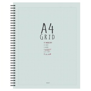 톡톡팬시 A4 그리드 스프링 노트, 민트, 1개