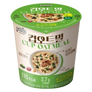 팔도 컵오트밀 소고기미역, 33g, 1개