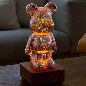 레토 LED 3D 불꽃놀이 곰돌이 무드등, 혼합색상