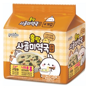 팔도 몰랑 사골미역국 라면 105g, 4개