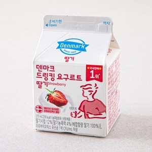 덴마크 드링킹 요구르트 딸기, 275ml, 1개