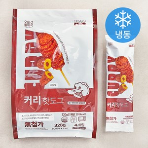 오늘의간식 커리 핫도그 4개입 (냉동), 320g, 1개