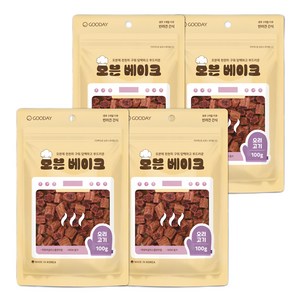 굿데이 오븐 베이크 건조간식, 오리고기, 100g, 4개