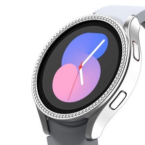 아이엠판다 갤럭시워치 큐빅 케이스 44mm, 실버