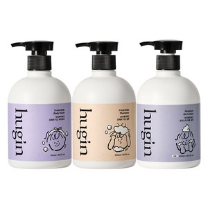 마더케이 허긴 아동용 저자극 바디워시 500ml + 샴푸 500ml + 아토 로션 500ml 세트, 1세트