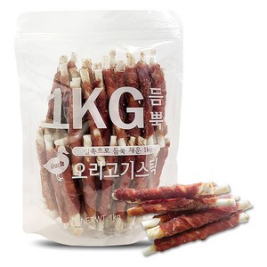 댕냥이생활연구소 강아지 듬뿍 오리고기스틱 간식, 1kg, 1개, 오리고기