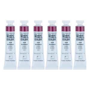 신한화구 전문가 수채화 Tube 425 보르도 6p, 12ml, 1색
