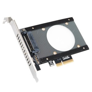 컴스 PCI Expess 변환 컨버터 U.2 NVME SFF-8639 to PCI-E 4x 변환 카드 PC 브라켓 IH404, 1개