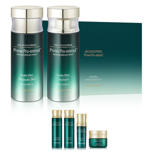 이자녹스 에이지 포커스 프라임 더블 이펙트 스킨 100ml + 에멀전 100ml + 스킨 20ml + 에멀전 20ml + 세럼 7ml + 크림 10ml 세트, 1세트