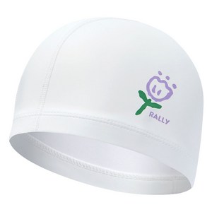 랠리 우레탄 코팅 수모 디자인 수영모자 PRUC910, 1개, White